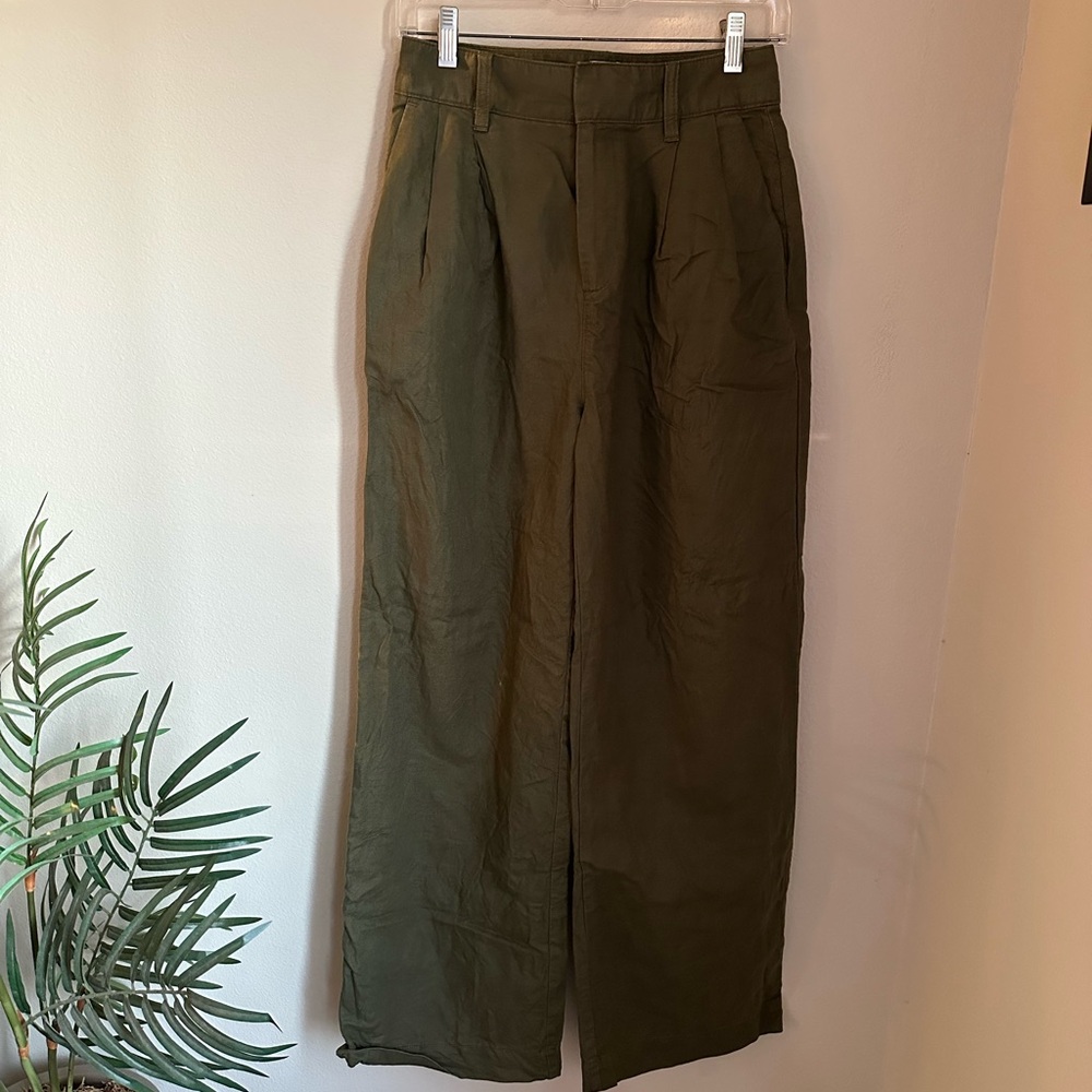 Gap wide leg linen pant